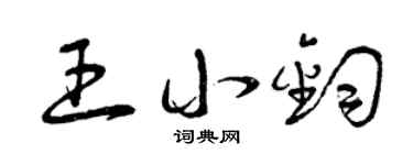曾庆福王小钧草书个性签名怎么写