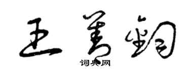 曾庆福王善钧草书个性签名怎么写