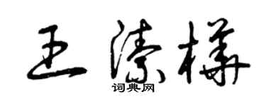 曾庆福王洁桦草书个性签名怎么写