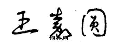 曾庆福王嘉圆草书个性签名怎么写