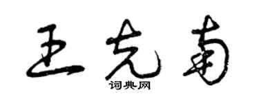 曾庆福王克南草书个性签名怎么写