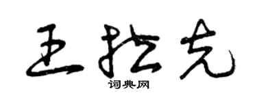 曾庆福王拉克草书个性签名怎么写