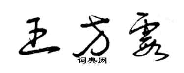 曾庆福王方霞草书个性签名怎么写