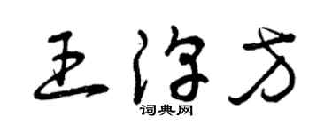 曾庆福王淳方草书个性签名怎么写