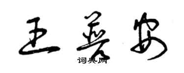 曾庆福王普安草书个性签名怎么写