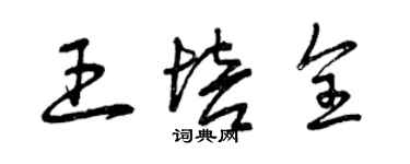 曾庆福王培全草书个性签名怎么写