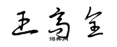 曾庆福王高全草书个性签名怎么写