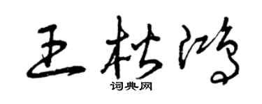 曾庆福王楷鸿草书个性签名怎么写