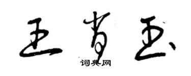 曾庆福王肖玉草书个性签名怎么写