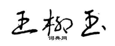 曾庆福王柳玉草书个性签名怎么写