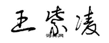 曾庆福王紫凌草书个性签名怎么写