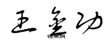 曾庆福王金功草书个性签名怎么写