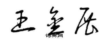 曾庆福王金展草书个性签名怎么写