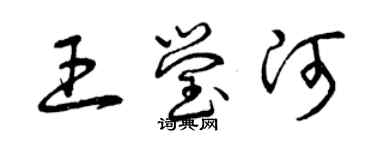 曾庆福王莹河草书个性签名怎么写