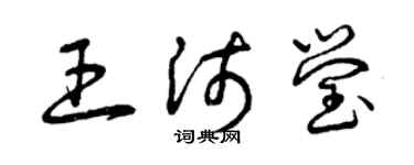 曾庆福王沛莹草书个性签名怎么写