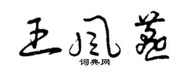 曾庆福王风燕草书个性签名怎么写