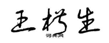 曾庆福王椒生草书个性签名怎么写