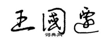 曾庆福王国迁草书个性签名怎么写