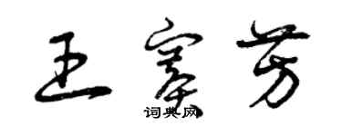 曾庆福王赛芳草书个性签名怎么写