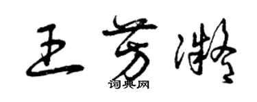 曾庆福王芳凝草书个性签名怎么写