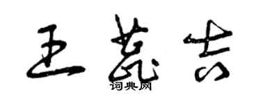 曾庆福王蕊吉草书个性签名怎么写
