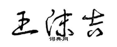 曾庆福王沫吉草书个性签名怎么写