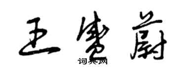 曾庆福王盛蔚草书个性签名怎么写
