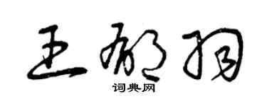 曾庆福王郁羽草书个性签名怎么写