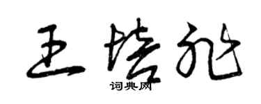 曾庆福王培非草书个性签名怎么写