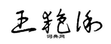 曾庆福王艳俐草书个性签名怎么写