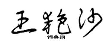曾庆福王艳沙草书个性签名怎么写