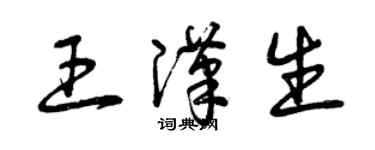 曾庆福王汉生草书个性签名怎么写