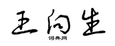 曾庆福王向生草书个性签名怎么写