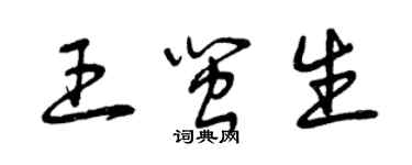 曾庆福王闽生草书个性签名怎么写