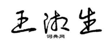 曾庆福王湘生草书个性签名怎么写