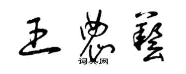 曾庆福王农艺草书个性签名怎么写