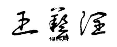 曾庆福王艺润草书个性签名怎么写