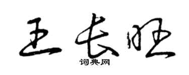 曾庆福王长旺草书个性签名怎么写