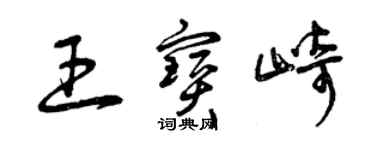 曾庆福王宝崎草书个性签名怎么写