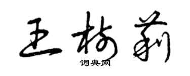 曾庆福王树莉草书个性签名怎么写