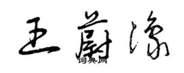 曾庆福王蔚豫草书个性签名怎么写