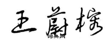 曾庆福王蔚榕草书个性签名怎么写