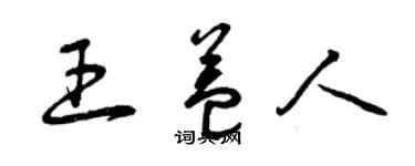 曾庆福王益人草书个性签名怎么写