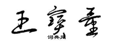 曾庆福王宝量草书个性签名怎么写