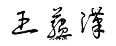 曾庆福王蕴汉草书个性签名怎么写