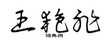 曾庆福王艳非草书个性签名怎么写