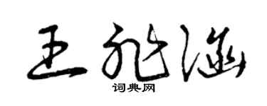曾庆福王非涵草书个性签名怎么写