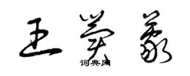 曾庆福王冀蒙草书个性签名怎么写