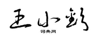 曾庆福王小钦草书个性签名怎么写