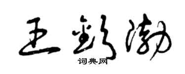 曾庆福王钦渤草书个性签名怎么写